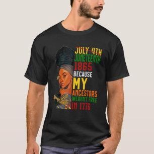 T-shirt 1865 Ancêtres noirs afro-américains F
