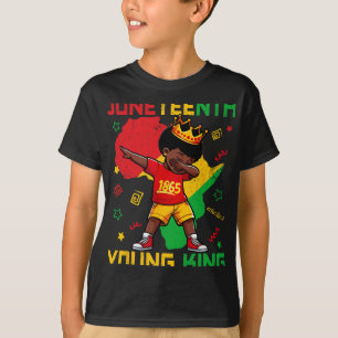 T-shirt 1865 Juneteenth Young King Dabbing Garçons Enfants
