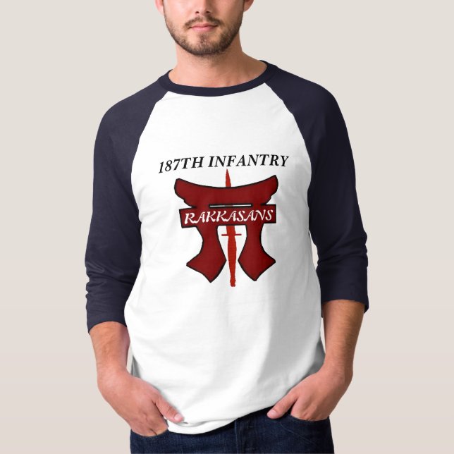 T-shirt 187TH CHEMISE de l'INFANTERIE RAKKASANS (Devant)