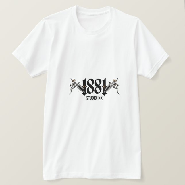 T-shirt 1881 Studio Ink Tattoo Logo Graphic  (Design devant)
