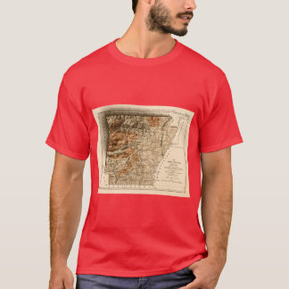 T-shirt 1892 Relief Map of Arkansas 3D digitallyrendered O