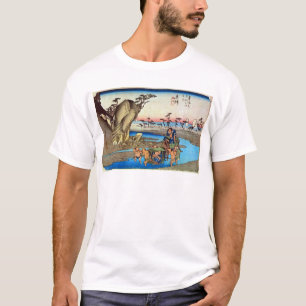 T-shirt 18. 興 津 宿, 広 Okitsu-juku, Hiroshige, Ukiyo-e, 重