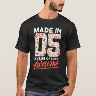 T-shirt 18 ans 18e anniversaire fille Ado fait en 2005