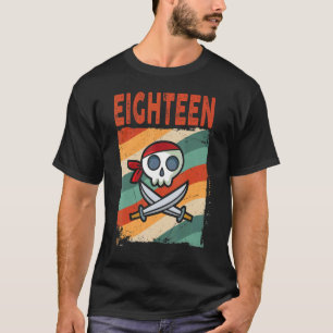 T-shirt 18 ans 18e anniversaire Pirate Party garçons fille