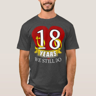 T-shirt 18 ans anniversaire de Mariage