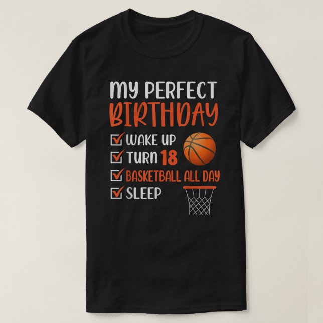 T-shirt 18 ans Basketball Anniversaire 18e Boy Bda (Design devant)