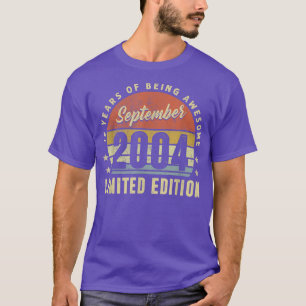 T-shirt 18 Ans Cadeau Awesome depuis Septembre 2004 18e