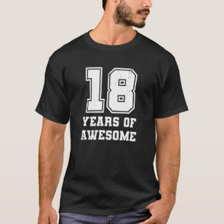 T-shirt 18 Ans d'Awesome Vintage 18e Anniversaire