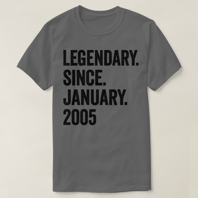 T-shirt 18 ans de légende depuis janvier 2005 18 ans (Design devant)