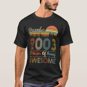T-shirt 18 Ans Décembre 2003 Magnifique 18E Anniversaire V