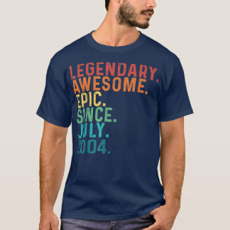 T-shirt 18 Ans Drôle Incroyable Depuis Juillet 2004 18ème 
