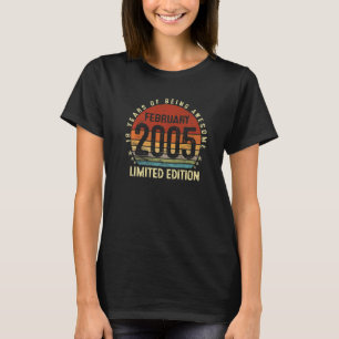 T-shirt 18 Ans Février 2005 18e Anniversaire 1