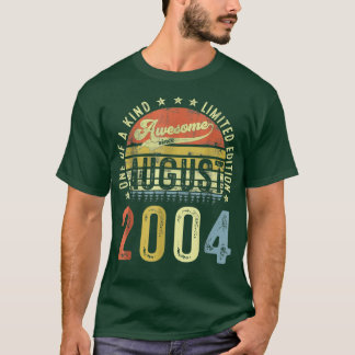 T-shirt 18 Ans Funny Awesome Depuis Août 2004 18
