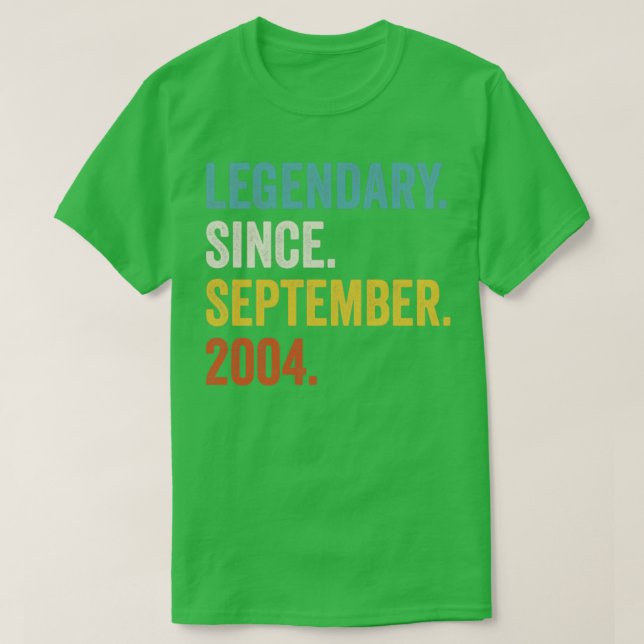 T-shirt 18 Ans Légendaire Depuis Septembre 2004 18ème B (Design devant)