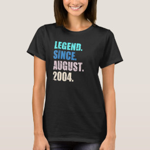 T-shirt 18 Ans Légende depuis août 2004 18e anniversaire