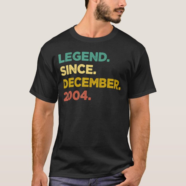 T-shirt 18 Ans Légende depuis décembre 2004 18e Birt (Devant)