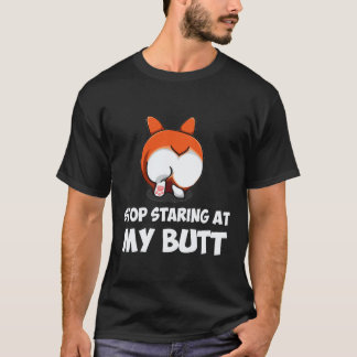 T-shirt 18 Arrête de mater mon cul Corgi