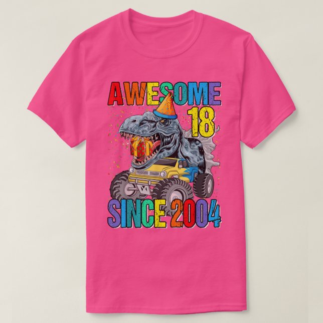 T-shirt 18 Awesome Since 2004  (Design devant)