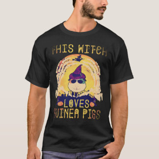 T-shirt 18 Cette sorcière adore les cochons d'Inde Hallowe