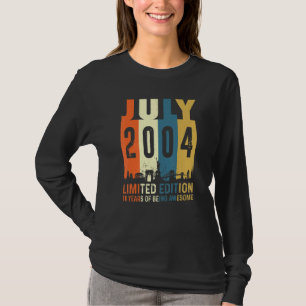 T-shirt 18 Fait En Juillet 2004 18ème Anniversaire