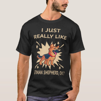 T-shirt 18 J'aime vraiment beaucoup les bergers allemands