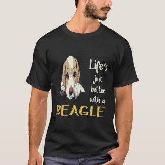 T-shirt 18 La vie est juste meilleure avec un Beagle