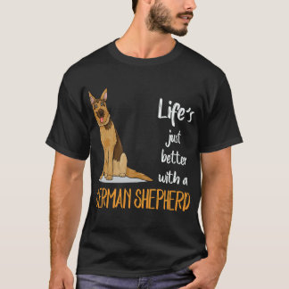 T-shirt 18 La vie est juste meilleure avec un berger allem