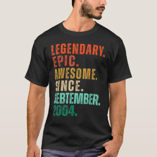 T-shirt 18e anniversaire 18 ans stupéfiant depuis septembr