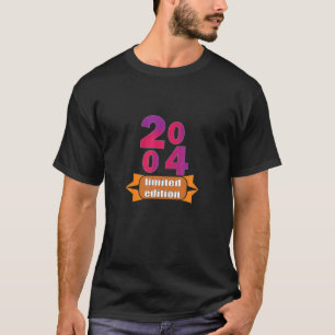 T-shirt 18E Anniversaire 2004 Filles Et Garçons 18 Ans Lim