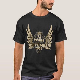 T-shirt 18e anniversaire ailes uniques depuis septembre 20
