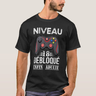 T-shirt 18E Anniversaire Cadeau Garçon Gamer Humour