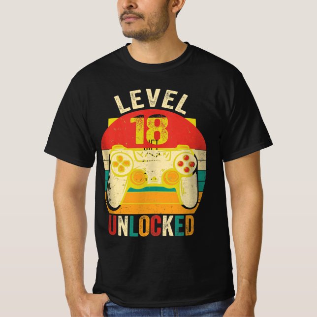 T-shirt 18e anniversaire Cadeaux garçons Hommes 18 ans Vin (Devant)