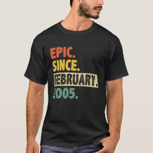 T-shirt 18e anniversaire Epic depuis février 2005 18 ans O