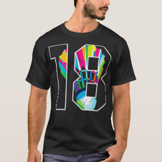 T-shirt 18e anniversaire garçon Badminton Joueur Badminton