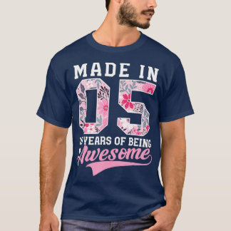 T-shirt 18E Anniversaire Gif Pour Filles Fabriquées En 200