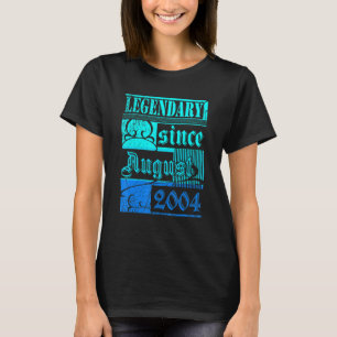 T-shirt 18e anniversaire Légendaire depuis août 2004 Vinta