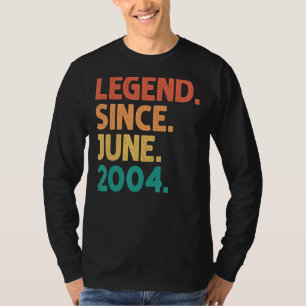 T-shirt 18e anniversaire Légende depuis juin 2004 18 ans