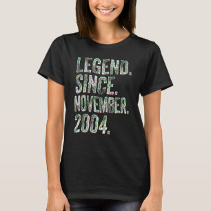 T-shirt 18e anniversaire Né en novembre Légende de 18 ans