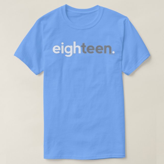 T-shirt 18e anniversaire pour les garçons Dix-huit ans 18  (Design devant)