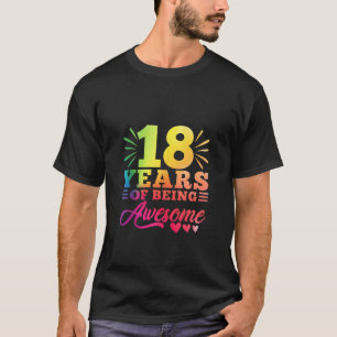 T-shirt 18e anniversaire Tie Dye 18 ans 18 ans fille année