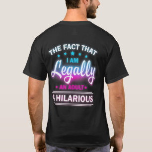 T-shirt 18ème Anniversaire Je Suis Légalement Un Adulte Es