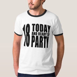 T-shirt 18èmes anniversaires drôles : 18 aujourd'hui et