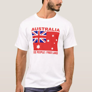 T-shirt 1901 Drapeau terrestre australien libre 3:2