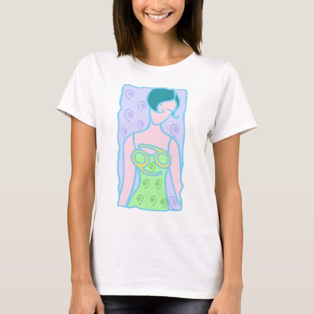 T-shirt 1920 Cancer Zodiac Femme en vert (Devant)