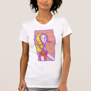 T-shirt 1920 Leo Femme en robe orange