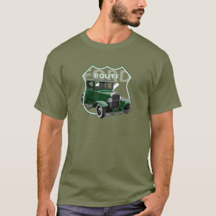T-shirt 1930 Modèle A. Route des Trous classiques verts66 