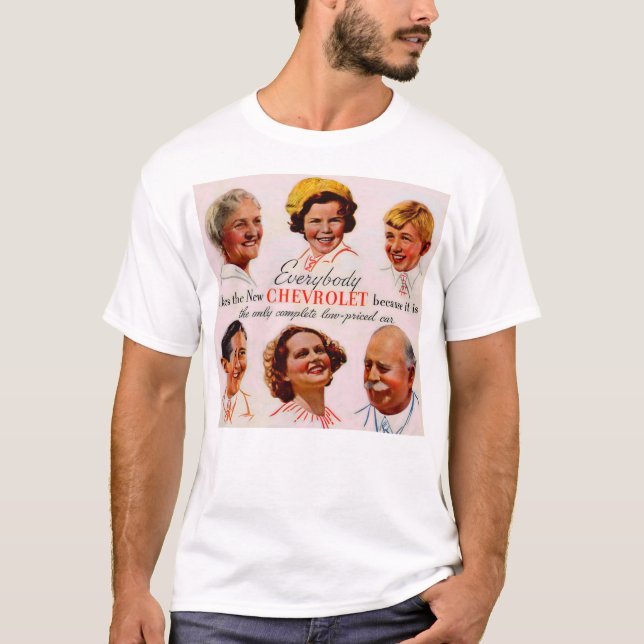 T-shirt 1930 Tout Le Monde Aime Chevrolet (Devant)