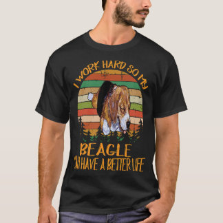 T-shirt 193 Je Travaille Dur Pour Que Mon Beagle Ait Une M