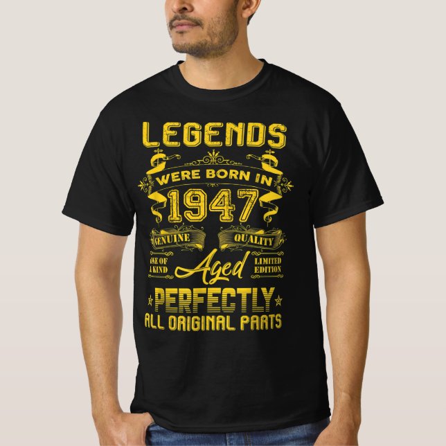 T-shirt 1947 Joyeux Cadeau D'Anniversaire, Les Légendes So (Devant)