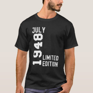 T-shirt 1948 Juillet Bonne fête d'anniversaire